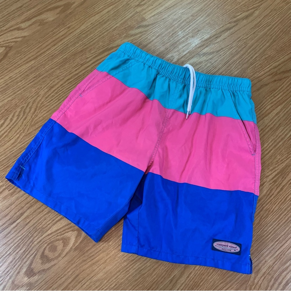 Vineyard Vines Swim Wear Mens Size XS Elastic Waist Lined Shorts Color Block